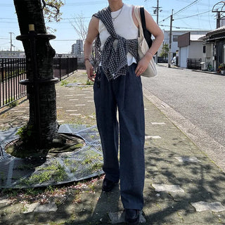 Simple ribbed tank top