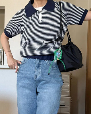 [8th Re-release] (ORIGINAL) Medium Drawstring Shoulder Bag (black)