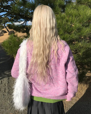 V-neck oversized knit