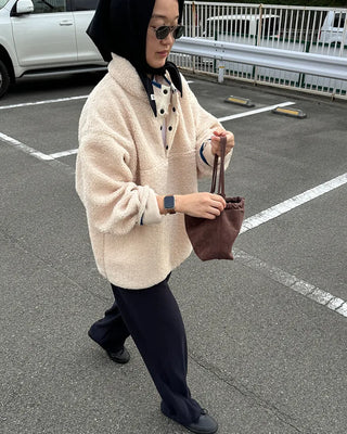 Warm Button Fleece Anorak