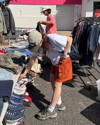 String cargo shorts