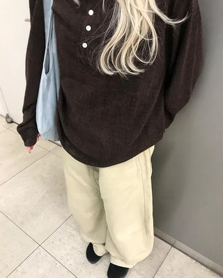 Balloon Cotton Wide Pants