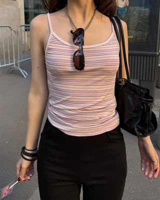 Striped slim camisole