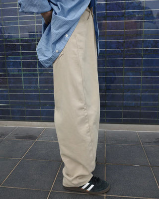 Wide-seam cotton pants
