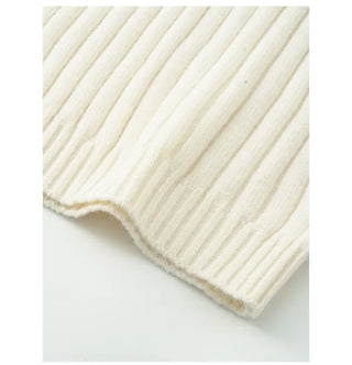 Round neck knit & scarf set