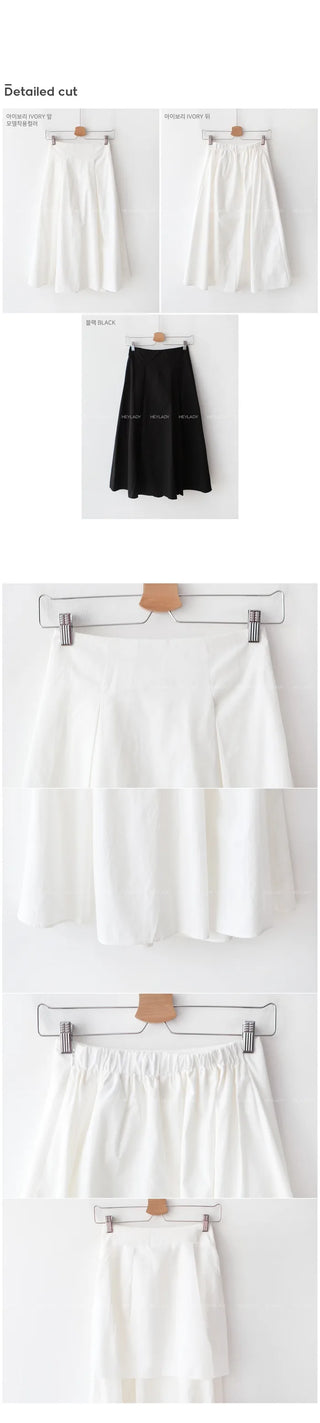 A-line cotton skirt