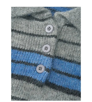 Bordered two-tone knit