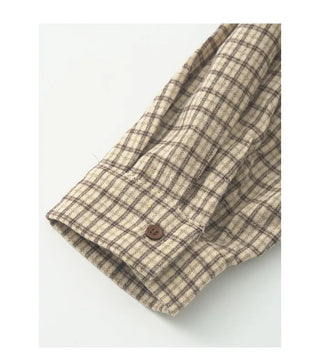 (2 colors) Loose-fit check shirt