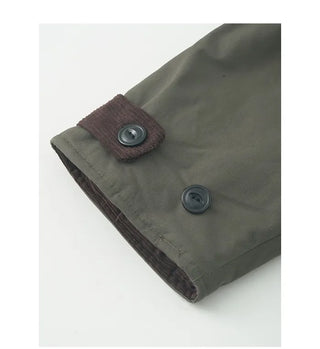 (2 colors) Wool-lined boa button-up jacket, oversized