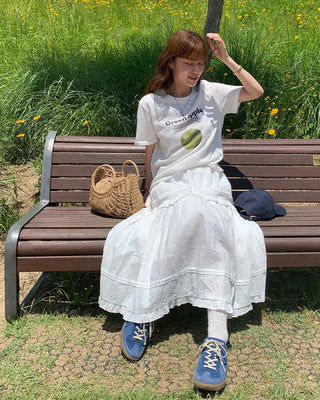 Apple print T-shirt