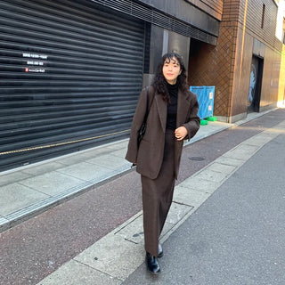 [Quilted Lining] Oversized Wool Jacket