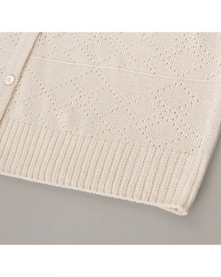 Perforated Collar Knit Jacket