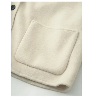 (2 colors) [Handmade] Wool Blend Half Coat
