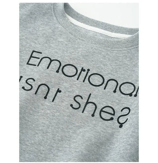 Lettering Over-Shoulder Sweatshirt