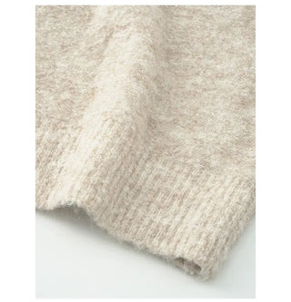 Raglan color-blocked loose-fit knit