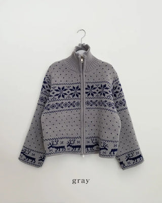 Nordic Oversized Knit Cardigan