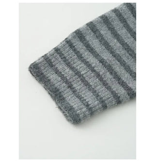 Two-tone striped cardigan