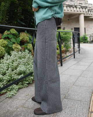 Herringbone striped pants