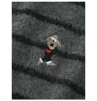 (2 colors) Striped Long T-shirt