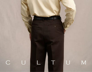 [CULTUM] 1930s Long Point Collar Cotton Shirt