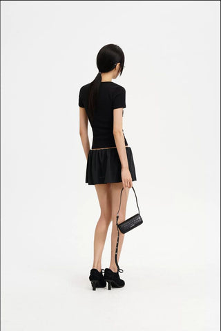 [MASONPRINCE] Deconstructed Cotton Mini Skirt