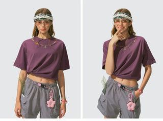 [Monterest] Necklace Print Embroidered Relaxed Tee