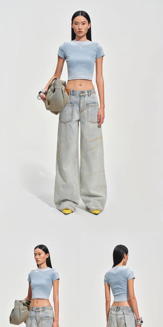 [NOTAWEAR] Equestrian Badge Slim Fit Crop  Tee