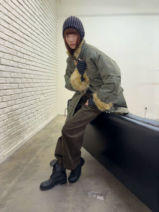 [NeverSeez] Corduroy Wide Leg Casual Pants