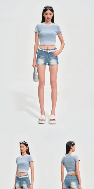 [NOTAWEAR] Equestrian Badge Slim Fit Crop  Tee