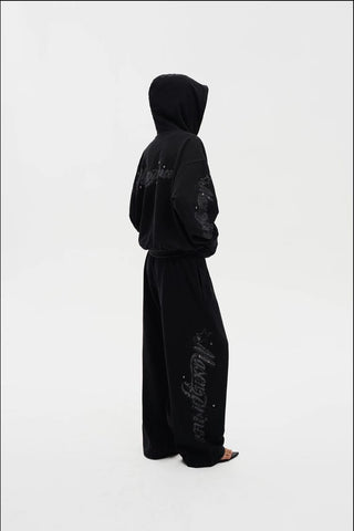 [MASONPRINCE] Bear Crystal Hoodie & Sweatpants Set