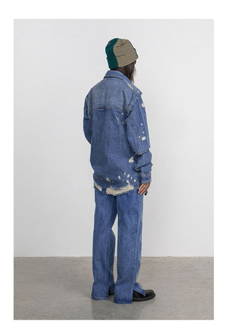 CONP Devoré Graphic Denim Pants (Blue)