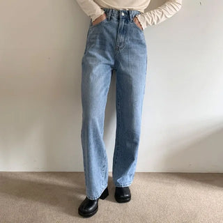 Wide-fit denim pants