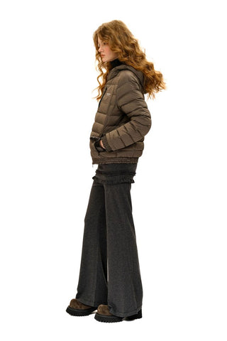 [Moromoro2] Lace Trim Hooded Down Jacket /  Vest