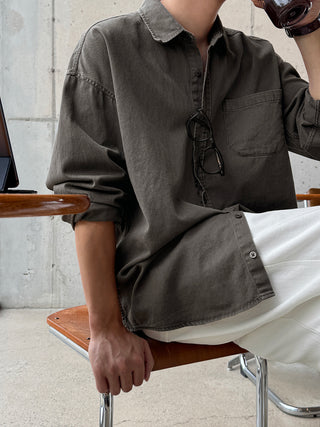 Haze Aging Fade Washed Shirt