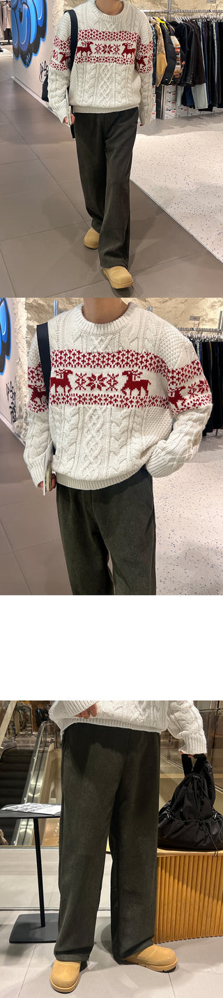 Steady Fleece-Lined Corduroy Wide Pants