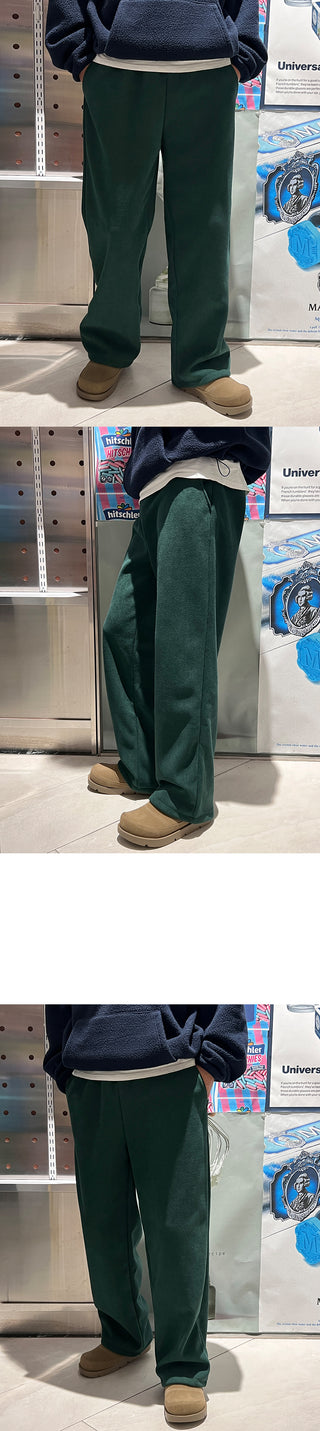 Steady Fleece-Lined Corduroy Wide Pants