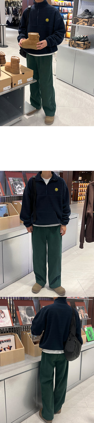 Steady Fleece-Lined Corduroy Wide Pants