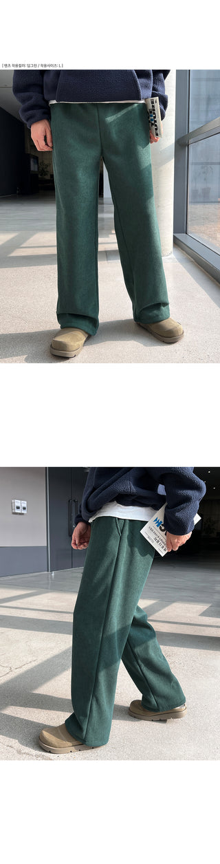 Steady Fleece-Lined Corduroy Wide Pants