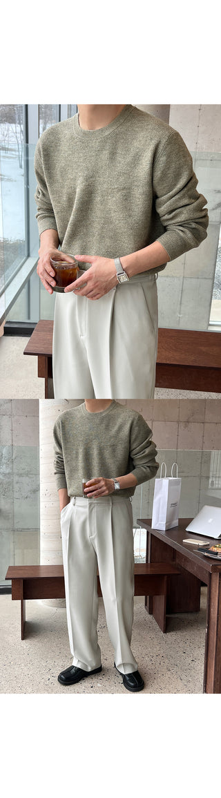 Again One-Pleat Slacks