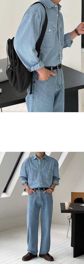 Dijon Pocket Denim Overshirt