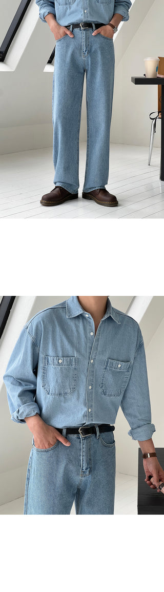 Dijon Pocket Denim Overshirt