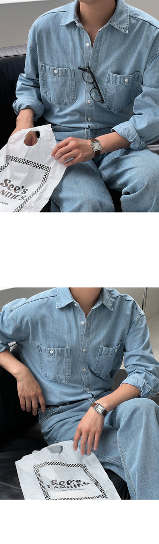 Dijon Pocket Denim Overshirt