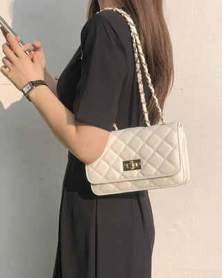 Classic buckle quilted mini chain shoulder bag