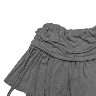 [3 colors] Slit skirt pants