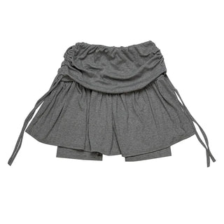 [3 colors] Slit skirt pants