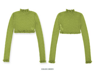 [moromoro2] Elastic Lace Crop Top