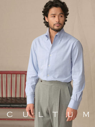 [CULTUM] Italian One-Piece Collar Brushed Shirt