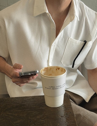 Waffle short-sleeve shirt (2 colors)