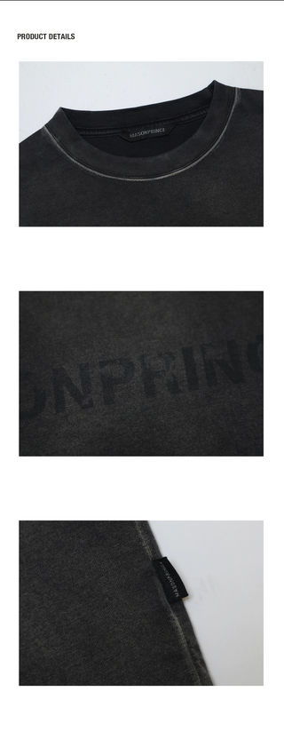 [MASONPRINCE] Faded Printed Long Sleeve T-shirt