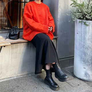 Multi-colored mid-calf Chelsea boots